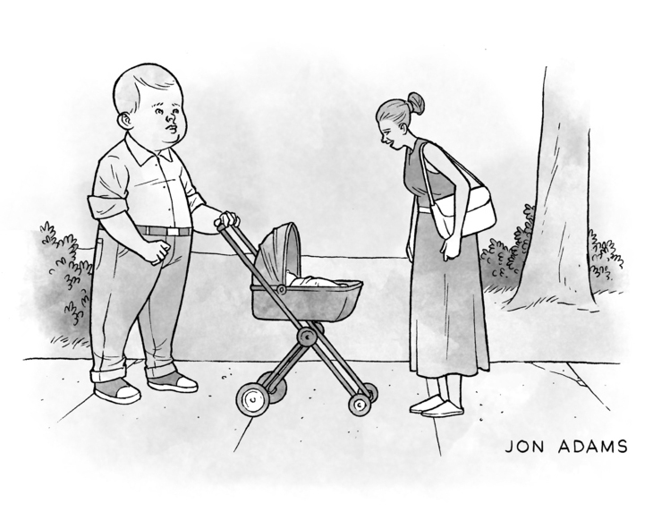 “He looks just like you.”