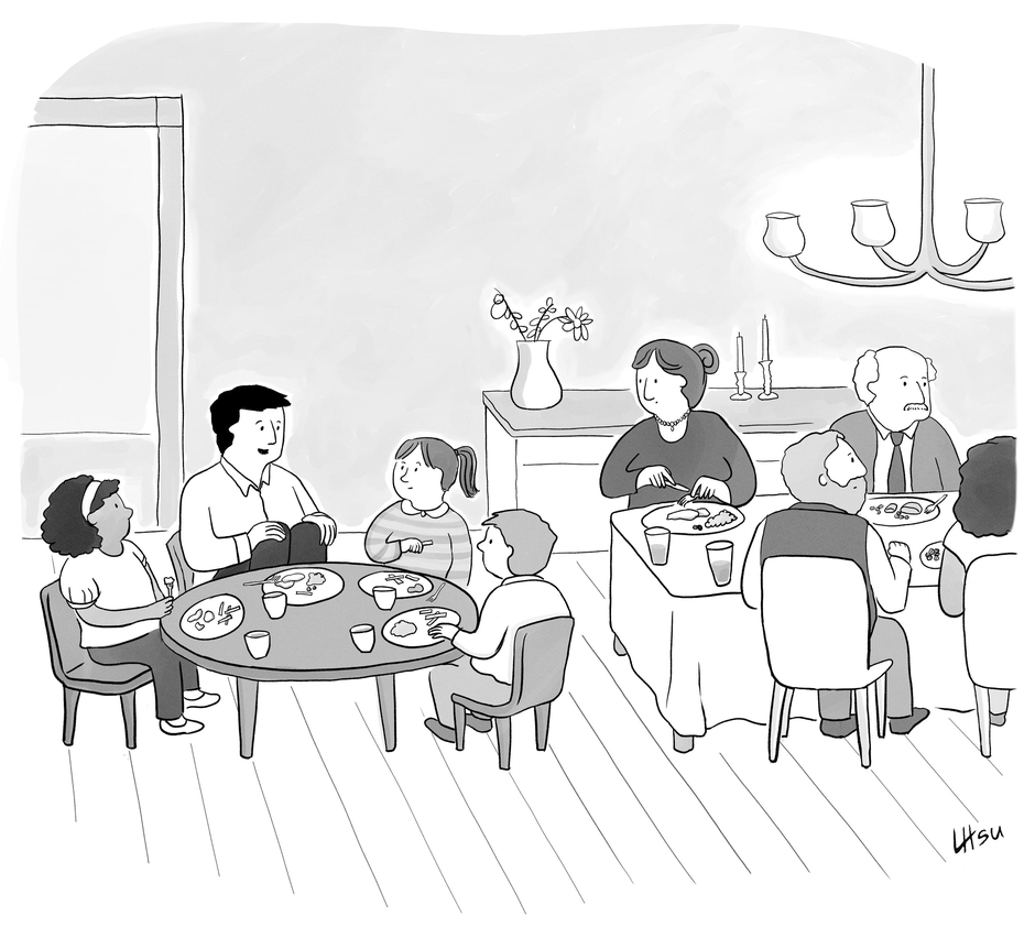 “I like sitting here because no one asks about my life goals.”