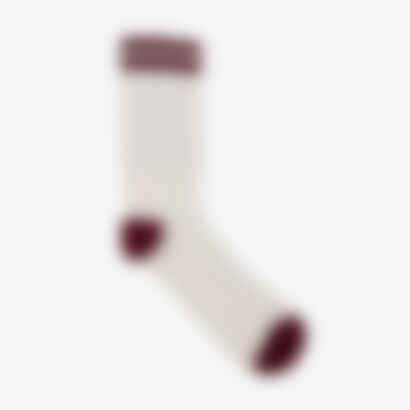 Retro Gym Sock in Vintage White / Red Stripes