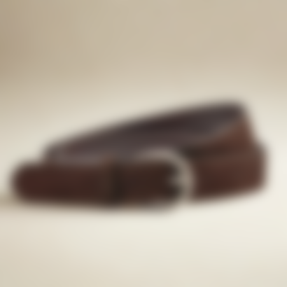 Classic Belt in Chocolate Suede