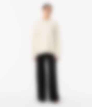 Cashmere Oversized Crewneck in Ivory