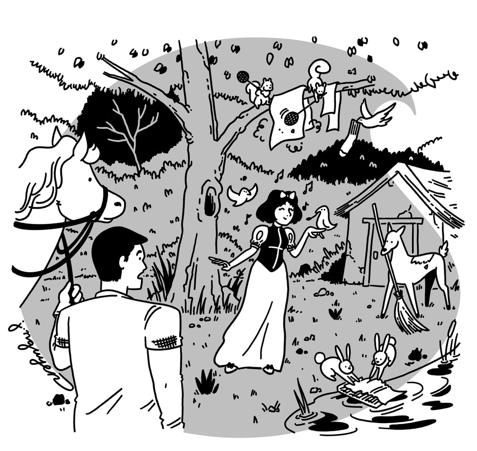 “She’s truly the fairest in all the land, but l’m disturbed by her use of animal labor.”