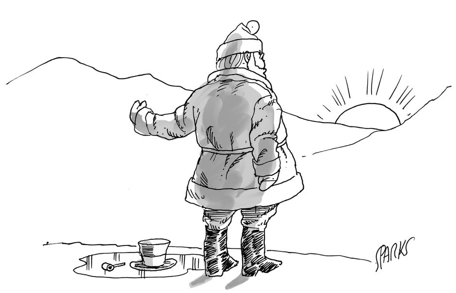 “You ever see such a beautiful sunrise, Frosty?”