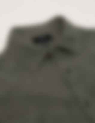 Hayes Garment Dyed Linen Camp Shirt in Field