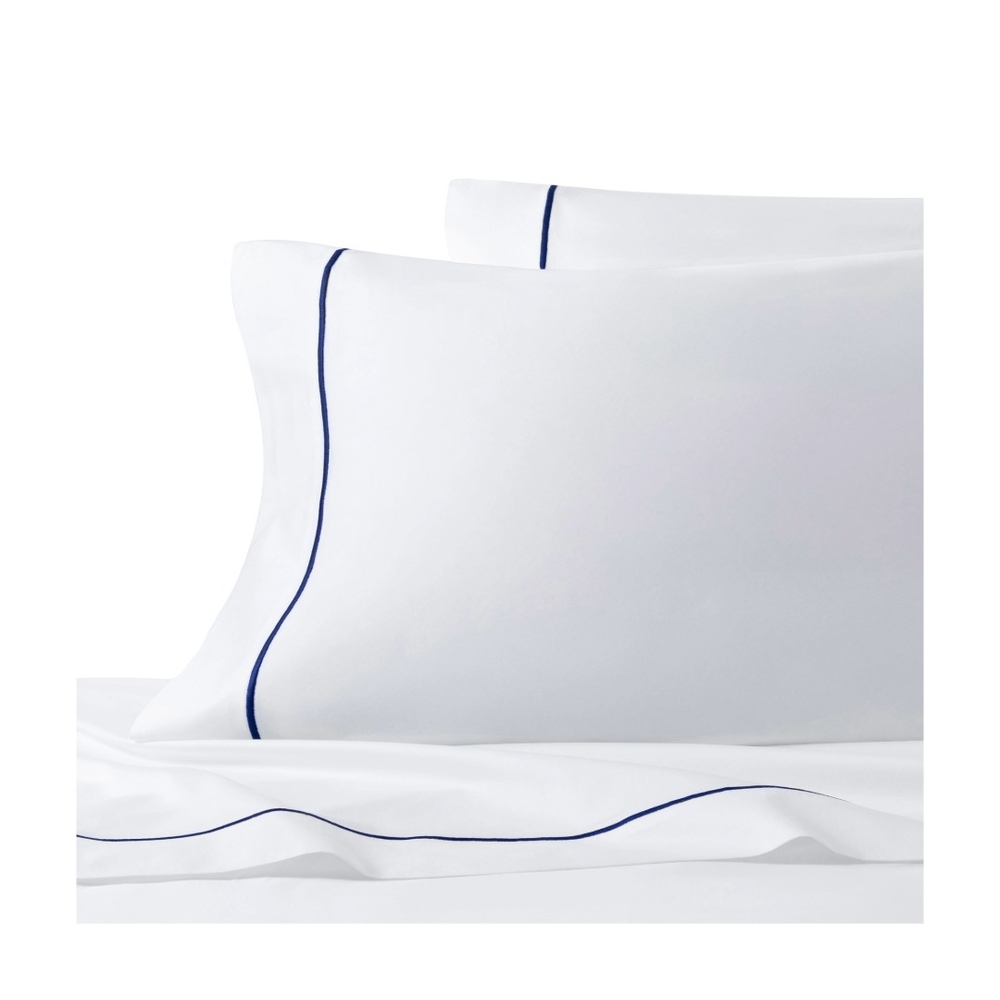 Kassatex Ricamo Embroidered Sateen Flat Sheet at Air Supply