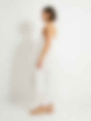 Nia Slip Dress in Abira White