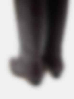 Allegra Riding Boot in Plum Leather