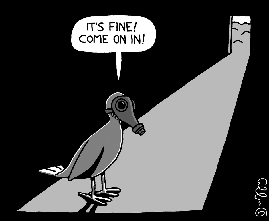 Sociopathic canary in a coal mine