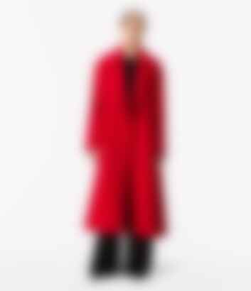 Cashmere Wrap Coat in Scarlet