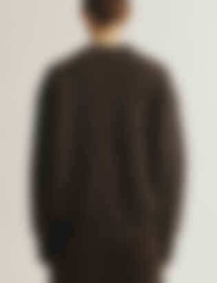 The Julian Sweater in Wool and Cashmere in Espresso