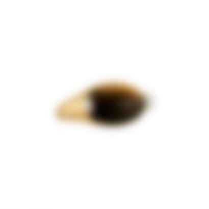 Oval Tigers Eye and Diamond Signet Ring