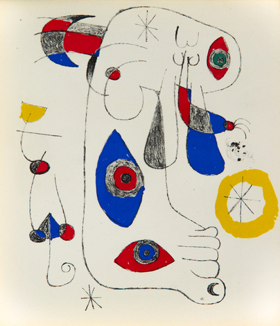 アート用品 Au-Dela de La Peinture 2019/ジョアン ミロ/額装済