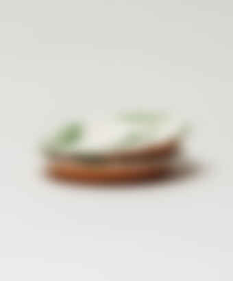 Green Splatterware Side Plate