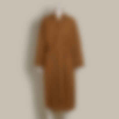 Linen Dressing Gown in Tobacco