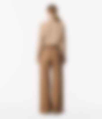 Cashmere Pleated Trouser in Camel