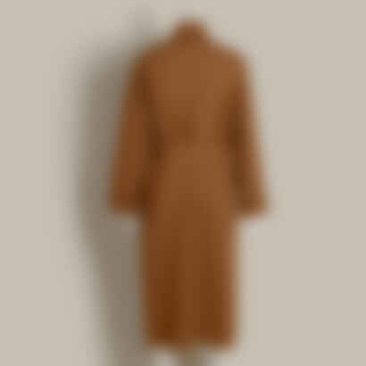 Linen Dressing Gown in Tobacco