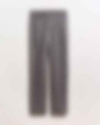 Flannel Flat Front Trouser in Grey Heather