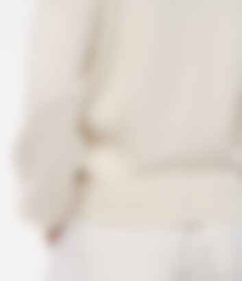 Cashmere Knit Sweatshirt in Ivory