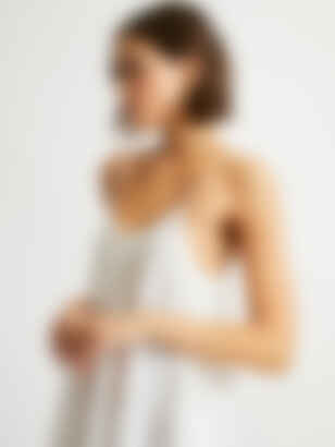 Nia Slip Dress in Abira White