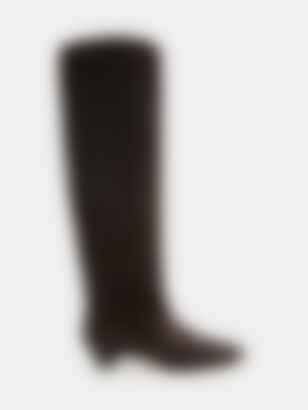Allegra Riding Boot in Chocolate Suede